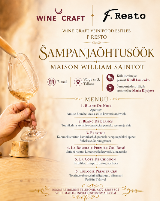 SAMPANJAÕHTUSÖÖK MAISON WILLIAM SAINTOT