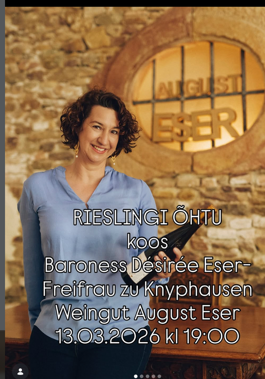 RIESLINGI ÕHTU ✦ Veinilood & gastronoomia 📅 13. märts 2026 | kell 19:00 📍 ROSÉ by Carré d’Or × Wine Craft