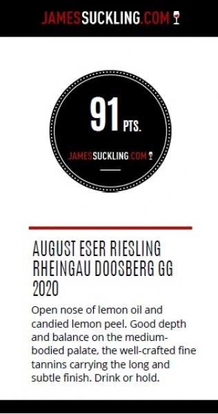 August Eser 2019 Oestrich Doosberg Riesling GG trocken VDP.GROSSES GEWÄCHS