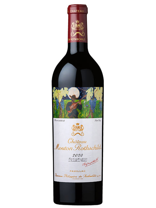 Château Mouton Rothschild 2020 Pauillac Premier Grand Cru Classé bottle, label by Peter Doig