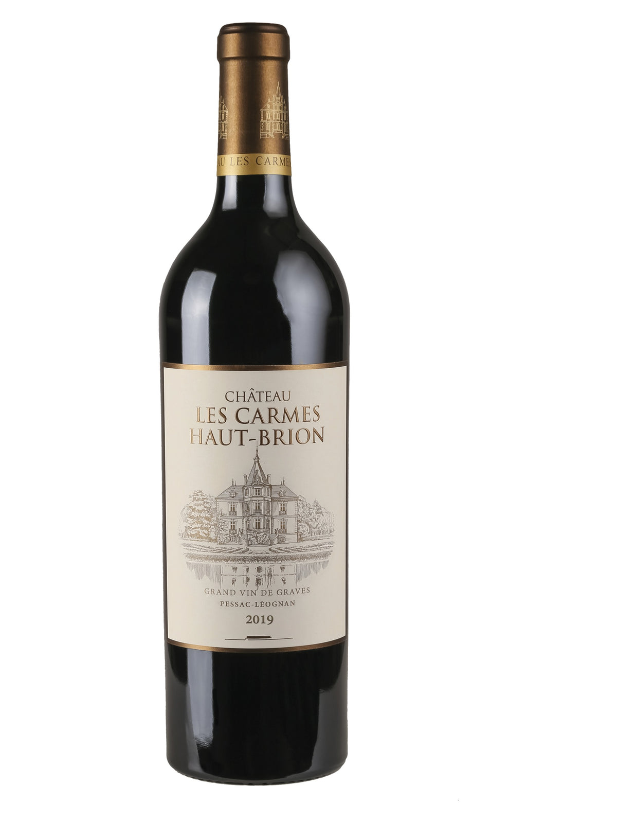Château Les Carmes Haut-Brion 2019 red wine bottle
