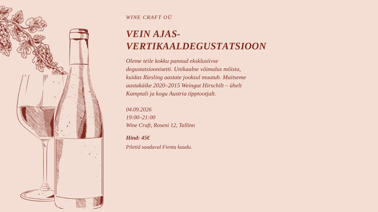 Riesling AJAS VERTIKAAL DEGUSTATSIOON 2020-2015 Weingut Hirsch